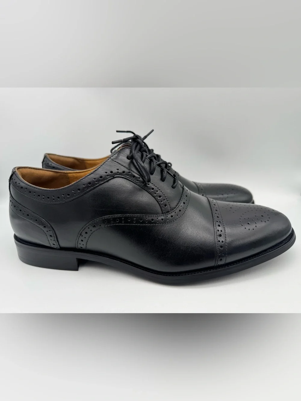 Florsheim Rucci Cap Toe Balmoral Oxford Black Dress Shoes Men's Size 13 W
